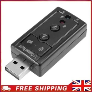 7.1 External USB Sound Card Audio Adapter AUX Headphone Microphone Converter - Afbeelding 1 van 7