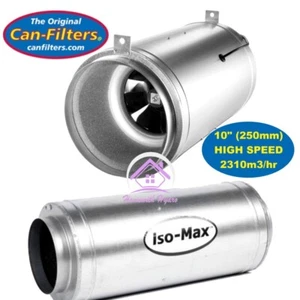 ISO-MAX Acoustic Can Fan 10", 250mm - 2310m3/hr High Power Extractor Fan - Picture 1 of 3