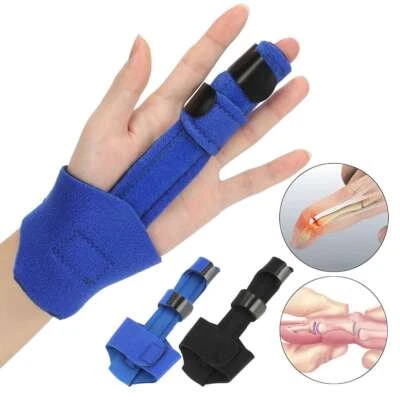 Soporte de férula de dedo gatillo ajustable soporte recuperación de fracturas reparación alivio dolor Foto 1 de 4