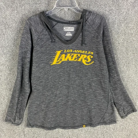 Los Angeles Lakers Hoodie Women's XL Majestic Pullover Casual Gray Extra Large Cover