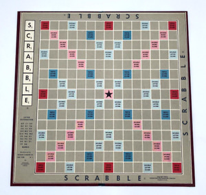 Vtg Scrabble Game BOARD ONLY Copyright 1948 Original Replacement Board Piece