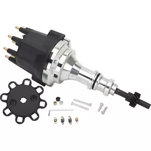 Pro Series Billet Distributor, Vacuum Advance, SBF 289/302, Black - Picture 1 of 6