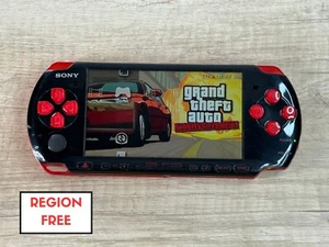 PSP 3000 Red Black Limited Console  REGION FREE ENGLISH SD 4GB Tested S3283 - Picture 1 of 24