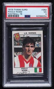 1978-79 Panini Euro Football 79 Stickers Paolo Rossi #382 PSA 3