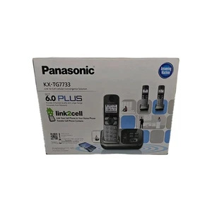 Panasonic KX-TG7733 6.0 Plus 3 téléphones set liaison vers répondeur cellulaire (argent) - Photo 1/6