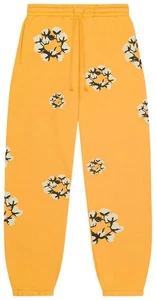 NWT Denim Tears x Cactus Plant Flea Market Cactus Tears Wreath Sweatpants Yellow - Picture 1 of 5