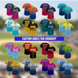 Personalisiertes Baseball Trikot, individueller Name Nummer Logo Shirt, Spiel Outfit Tag - Bild 1 von 2