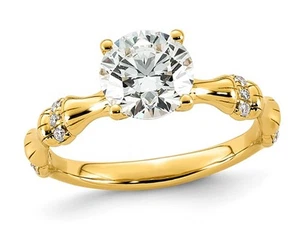 1.58 Carat (ctw VS, F) Certified Lab-Grown Diamond Engagement Ring 14K Gold - Picture 1 of 5
