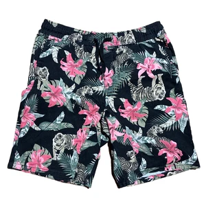 Tropical Flowers & Tiger Shorts Men's Size Medium 32-34 George Nice Shape - Picture 1 of 5