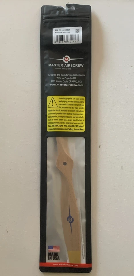 Master Airscrew 14x6 Beech Wood Propeller MAS1460B NEW - Image 1 of 3