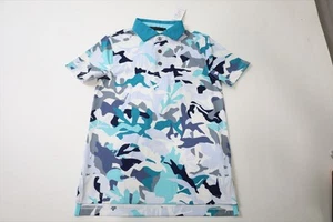 Greyson Golf Youth Forest Camo Polo Boys Size Medium Cyano 993F New 01293132 - Picture 1 of 5