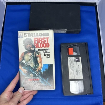 First Blood (VHS) Thorn EMI 1982 Rambo Sly Stallone Big Box Clamshell - Image 1 of 4