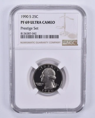 1990-S Washington Quarter Prestige Set PF69 UCAM NGC Brown Label *8660 - Image 1 of 4