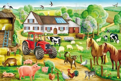 Schmidt - Allegra Fattoria Puzzle per Bambini, 100 Pezzi ThaR - Immagine 1 di 3