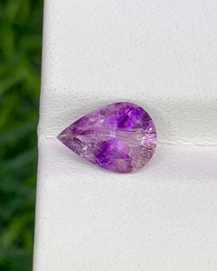 Natural Super Seven 1.29 Carat 9.3x6.6 MM Pear Shape Faceted Gemstone - Picture 1 of 5