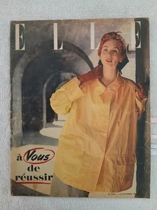 ELLE N°359 13/10/1952 MODE COUTURE TRICOT PUBLICITE - Imagen 1 de 9