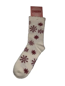 GYMBOREE VINTAGE GIRLS SNOWFLAKE ANKLE HIGH SOCKS SIZE 8 & up NEW - Picture 1 of 7