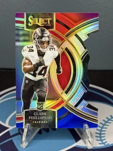 2023 Select Red and Blue Prizms Die Cuts #109 Clark Phillips III RC - Falcons - Picture 1 of 2