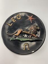 Leo Lion Zodiac Astrological Vintage 1960’s Sign Plaque 10” Chalk Ware