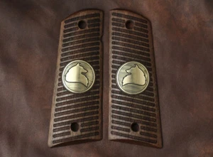 KSD Brand Colt 1911 FIT Model Compatible Walnut Grips Lines 1 - Picture 1 of 2