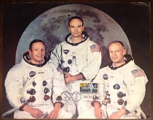 Armstrong Collins Ersttagsbrief Mann auf dem Mond Briefmarke Apollo 11 NASA Aldrin - Bild 1 von 8
