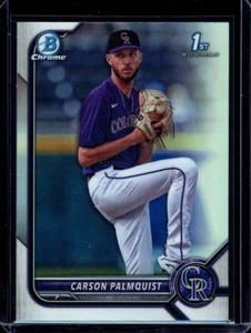 2022 1st Bowman Draft Chrome ~ Carson Palmquist ~ Refractor ~ #BDC-31 ~ Rockies - Picture 1 of 2