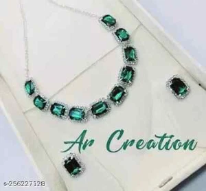 Indian Bollywood Silver Plated Kundan Choker Bridal Necklace Earring Jewelry Set - Picture 1 of 5
