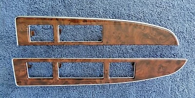 OEM 90-93 Riviera & Reatta Front Door Wood Grain Power Window Panel Bezels - Image 1 of 4