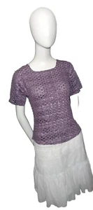 VINTAGE DIF AUSTRALIA BRAND TOP CRUSH POPCORN GATHER STRETCH LGE PURPLE - Picture 1 of 9