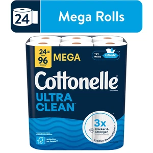 Ultra Clean Toilettenpapier, starke Toilettenpapier, 24 Mega Rollen - Bild 1 von 12
