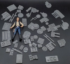 CUSTOM 50 PIECE GREEBLE LOT for 3.75" 1:18 SCALE STAR WARS FIGURE DIORAMA (J34) - Bild 1 von 1