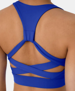 Halara Size Small Blue Strappy Crisscross Back Yoga Sports Bra