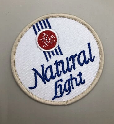 Natural Light Anheuser Busch Beer Iron On Patch 3” - Image 1 of 2