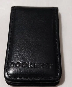 Dockers Black Genuine Leather Magnetic Money Clip Wallet Casual Men Accessory - Picture 1 of 5