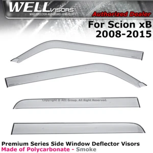 WELLvisors for Scion xB 2008-2015 Side Rain Sun Deflectors Window Visors Clip-on - Foto 1 di 10