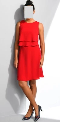 Alba Moda Kleid mit modischen Volants rot Gr. 42 0519581957 (G) - Bild 1 von 4