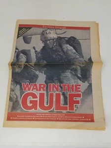 Vintage Collectible The Daily Telegraph War In The Gulf 1991 Newspaper - Foto 1 di 4