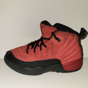 red and black suede 12s