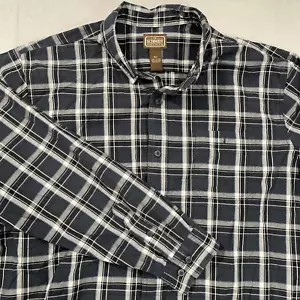 CE Schmidt Camicia Uomo XLT Blu Bottoni Relax Lavoro Casual Western Farm - Foto 1 di 5