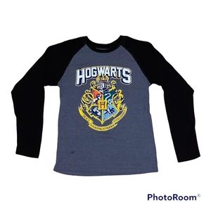 Harry Potter Hogwarts Coat Of Arms Baseball Sleeve T-Shirt - Child Md 10-12 - Picture 1 of 6