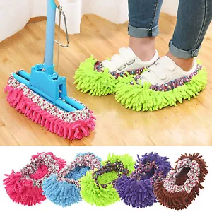 1Pcs Washable Dust Mop Slippers Lazy House Floor Shoe Cover for Home Cleaning - Picture 1 of 11