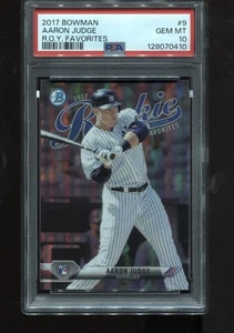 Aaron Judge Rookie 2017 Bowman #9 R.O.Y Favorites RC MLB Yankees Chrome PSA 10 - Bild 1 von 2