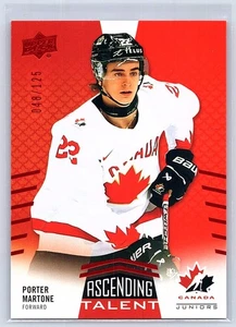 2025 UPPER DECK TEAM CANADA JUNIORS ASCENDING TALENT RED PORTER MARTONE /125 - Imagen 1 de 2
