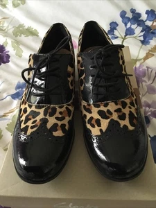 Clark’s Hamble Oak Leopard Print Brogues Size UK 6.5 D - Picture 1 of 6