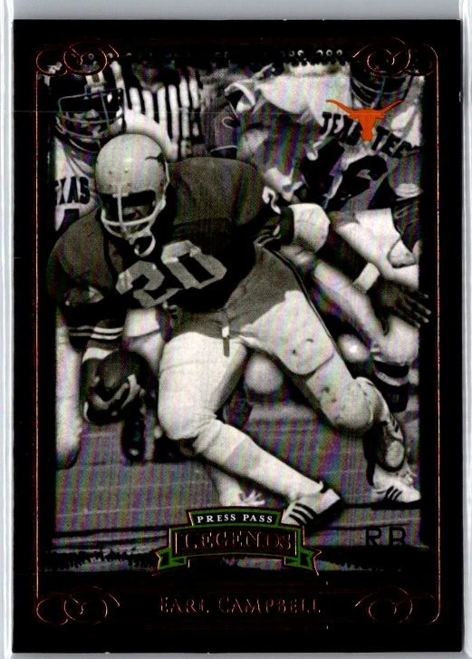 2008 Press Pass Legends #86 Earl Campbell Bronze #/999 - Image 1 of 2
