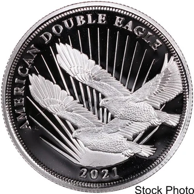 2021 Cook Islands $2 American Double Eagle 1/2 oz .999 Fine Silver BU Coin - Image 1 of 2