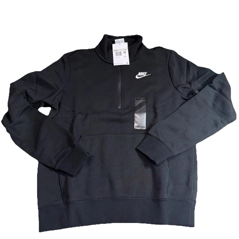 Size SMALL - Nike Sportswear Club Fleece Women's 1/2-Zip Sweatshirt DQ5838-010