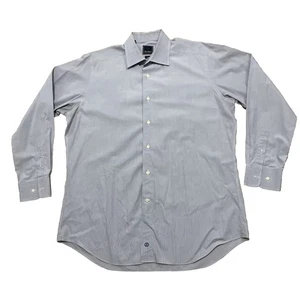 David Donahue Trim Shirt Men 17.5 34/35 Purple Mauve Lilac Cotton Long Sleeve - Picture 1 of 22