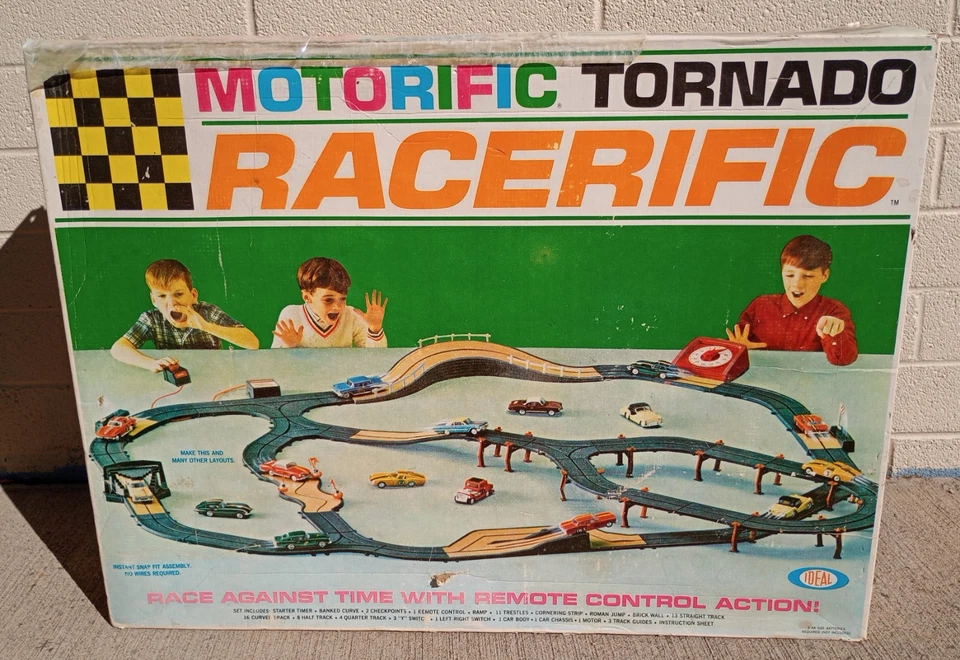 老式摩托车龙卷风赛车理想原装盒装轨道汽车 — 第 1/4 张图片
