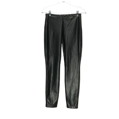 Leggings para mujer Banana Republic Petite negros de imitación de cuero Foto 1 de 4